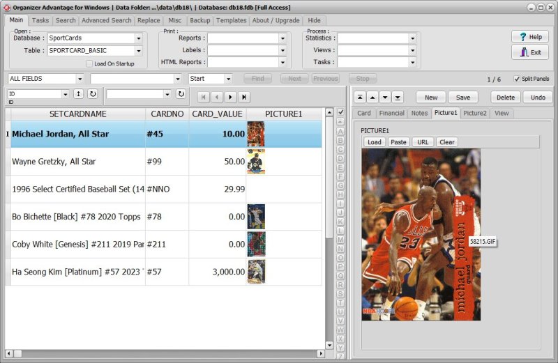 Sportscard Collecting Software for Windows PCs images